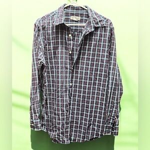 Sun river Men's Plaid Shirt - Blue Red LARGE